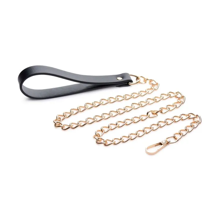 Anal Leashed Lover BlackGold Chain Leash Master Series