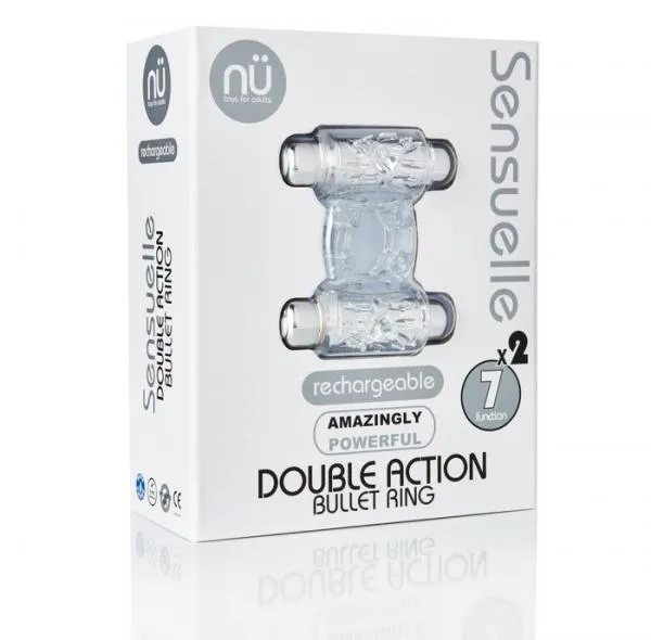 Anal Sensuelle Sensuelle Double Action Clear Vibrating Ring