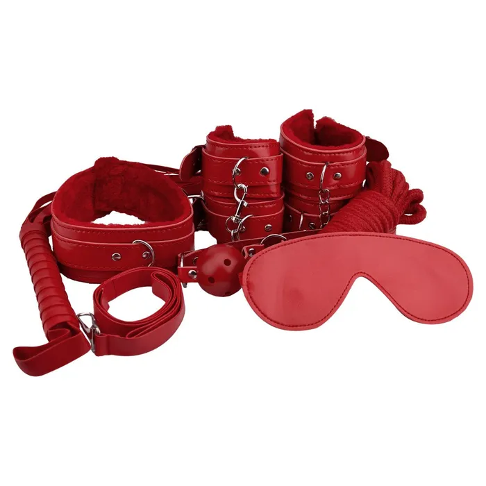 Loving Joy Couples Beginners Bondage Kit 8 pieces Red