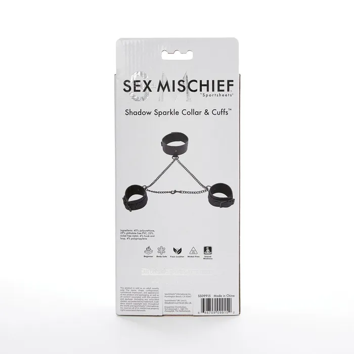 Sex and Mischief Female Sex Toys Shadow Sparkle Collar Cuffs