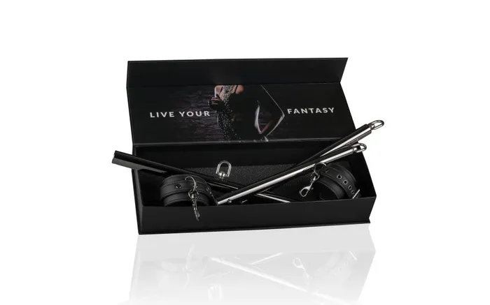Easy Toys Expander Spreader Bar and Cuffs Set Black Fetish Collection Anal