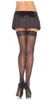 LEG AVENUE Female Sex Toys SHEER STOCKINGS WITH BACKSEAMQUEEN SIZED