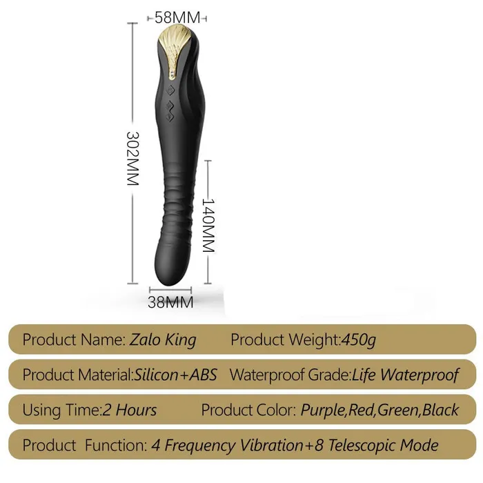 Own Pleasures Vibrators Telescopic Vibration Magic Wand ZALO KING