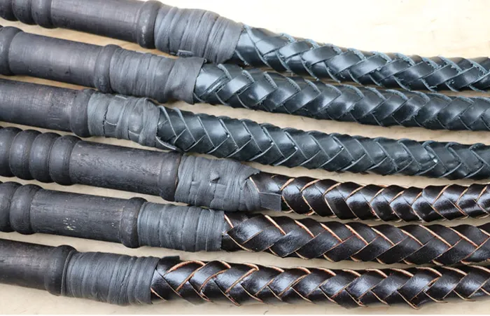 House of Dasein Couples Floggers Handmade Braided Leather Whip Spanking Impact Play Bondage Bdsm