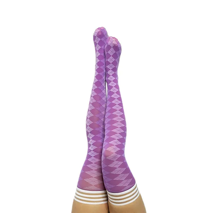 Kixies Inc Vibrators Kixies Opc Par 4 Purple Argyle Size A