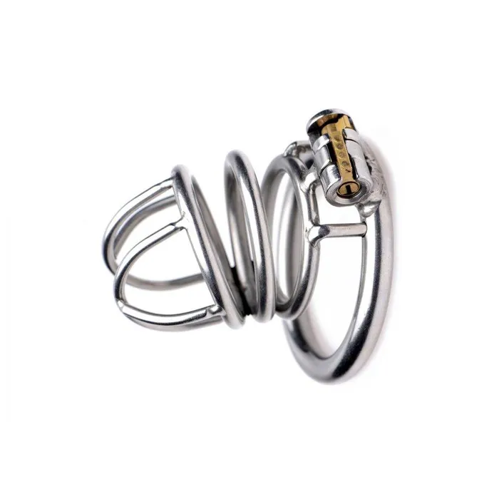 Male Sex Toys CHASTITY CAGE CO The Pen Deluxe Stainless Steel Locking Chastity Cage