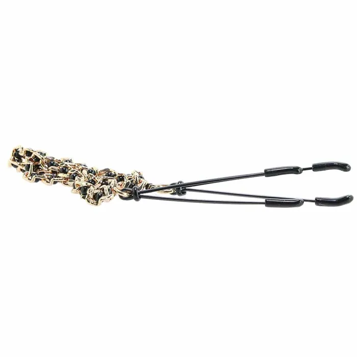 Spartacus Black Tweezer Nipple Clamps with Beaded Chain pink cherry Anal Spartacus Black Tweezer Nipple Clamps with Beaded Chain pink cherry Anal