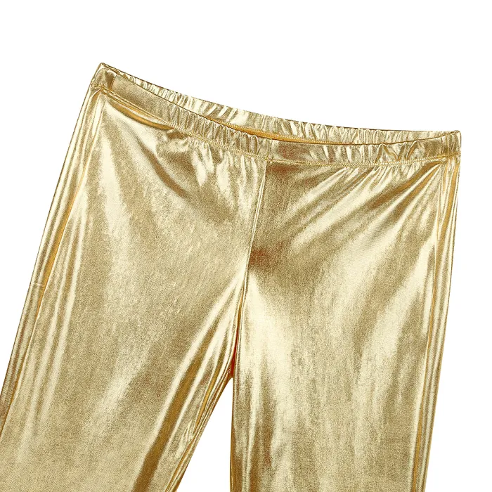 Adult Mens Shiny Metallic Retro Disco Pants Long Flare Club Jazz Dance Party Trousers EVEs SECRETS Female Sex Toys