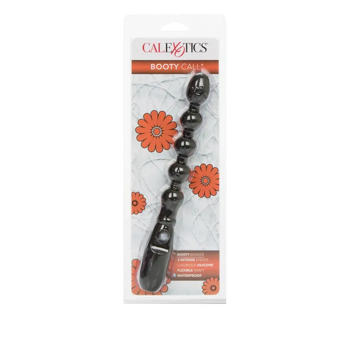 Anal CalExotics CaleXOtics BOOTY CALL BOOTY FLEXER Flexible Silicone Vibrating Anal Beads Black
