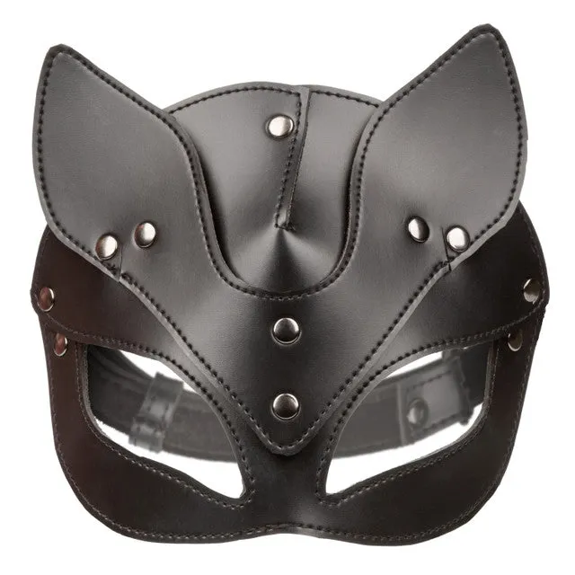 Anal CalExotics Euphoria Collection CAT MASK Vegan Leather Black