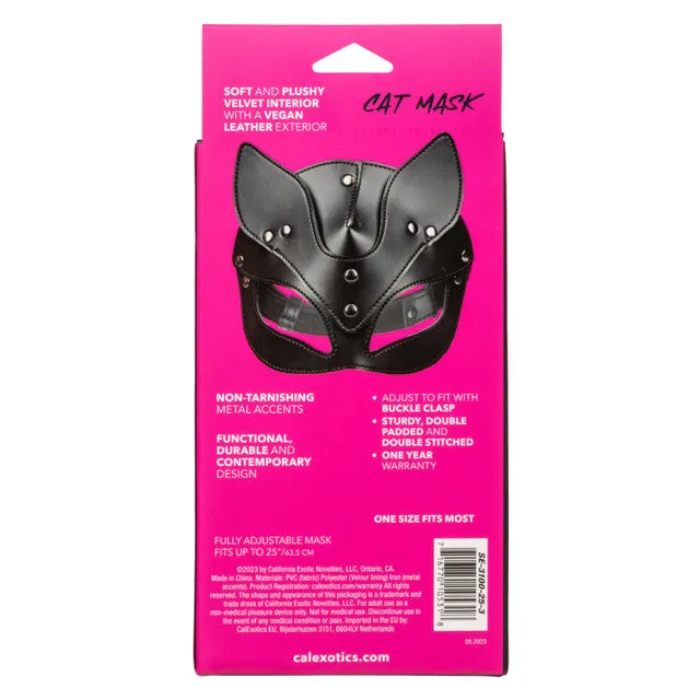 Anal CalExotics Euphoria Collection CAT MASK Vegan Leather Black