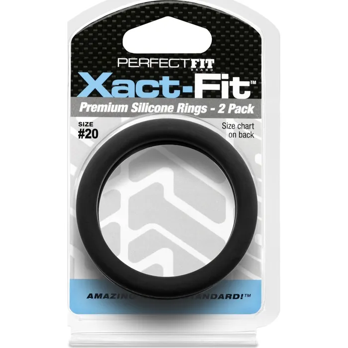 Anal PerfectFit XactFit 20 2in 2 Pk Black Anal PerfectFit XactFit 20 2in 2 Pk Black