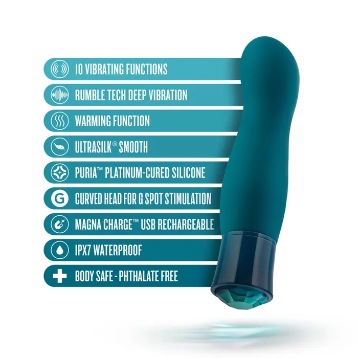 Blush Female Sex Toys Oh My Gem Fierce Warming Tapered Vibrator with Diamond