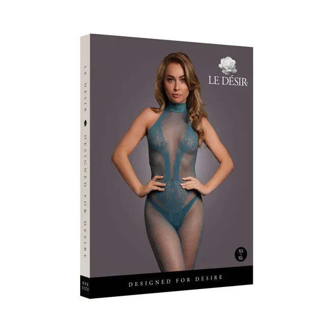 Bodystockings Playsuits Le Desir Fishnet and Lace Bodystocking OS All Colors Shots America LLC