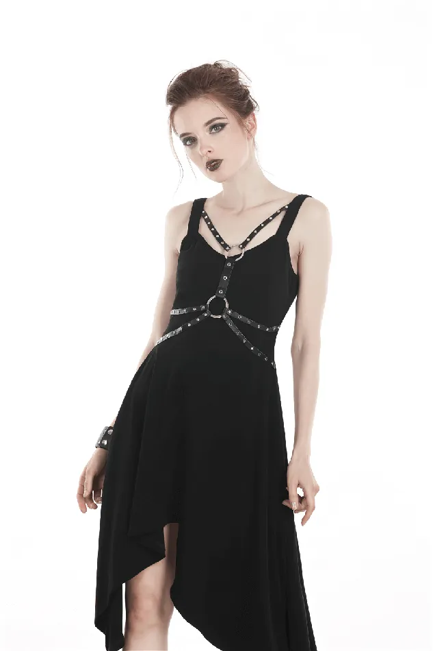 Female Sex Toys EVEs SECRETS Stylish Asymmetrical Dress featuring Strap and Chain Decor