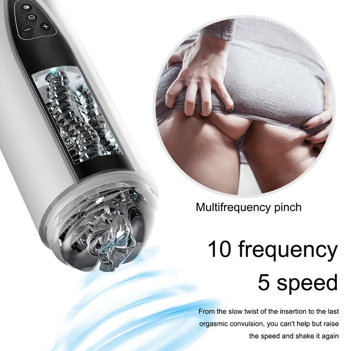 Male Sex Toys JazzToy Clamping Suction Male Masturbator with Suction Base