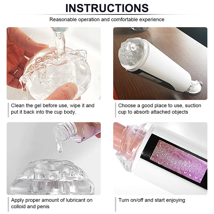 Male Sex Toys JazzToy Clamping Suction Male Masturbator with Suction Base