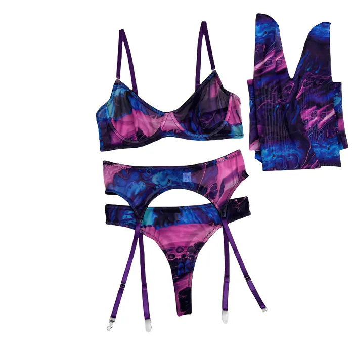 Multicolor Erotic Womens Lingerie Sexy Female Bra Sets Intimate Mesh Outfits EVEs SECRETS Vibrators