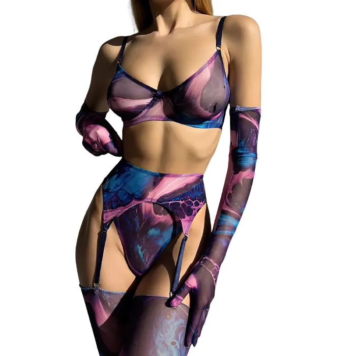 Multicolor Erotic Womens Lingerie Sexy Female Bra Sets Intimate Mesh Outfits EVEs SECRETS Vibrators