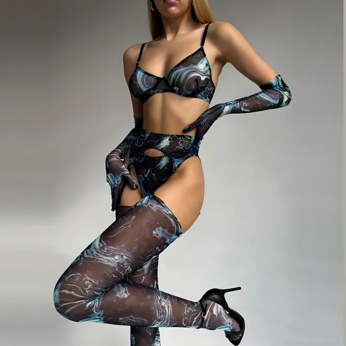 Multicolor Erotic Womens Lingerie Sexy Female Bra Sets Intimate Mesh Outfits EVEs SECRETS Vibrators