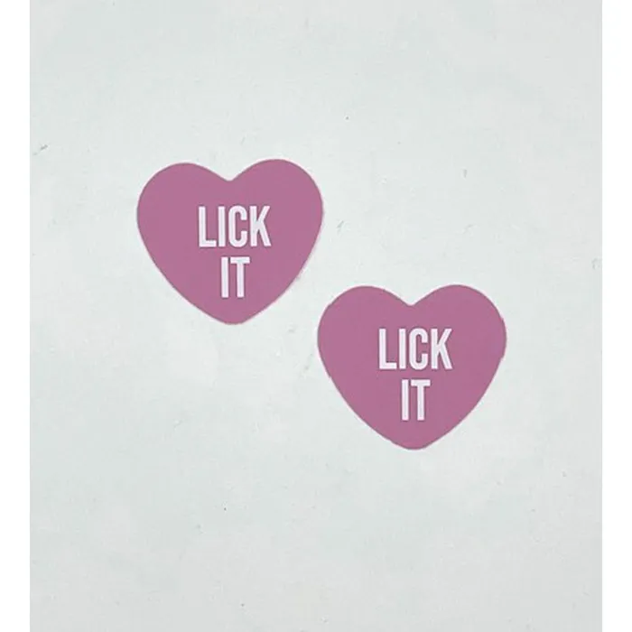 Neva Nude Dildos Lick It Light Pink Candy Heart Pasties
