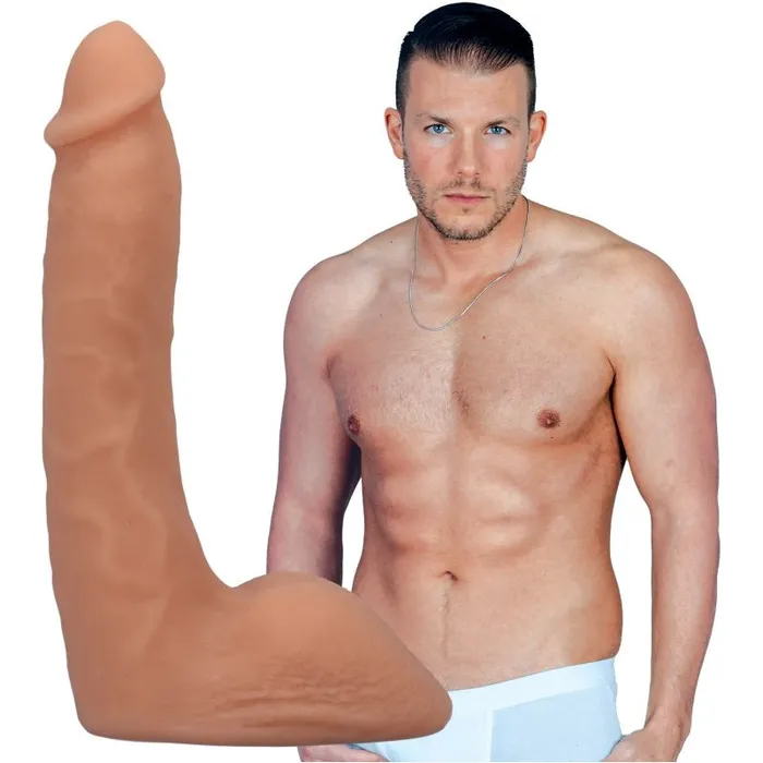 Signature Cocks Dildos Codey Steele 8in Ultraskyn Cock w Removable VacULock Suction Cup Vanilla Flesh