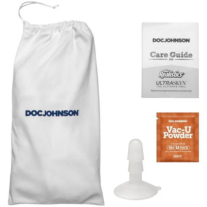 Signature Cocks Dildos Codey Steele 8in Ultraskyn Cock w Removable VacULock Suction Cup Vanilla Flesh