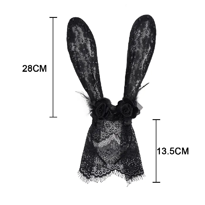 Vibrators EVEs SECRETS Lace Rabbit Ears Mask Gothic Hair Accessory