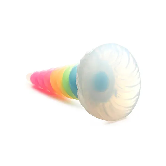 XR Brands Dildos UniGlow Rainbow Glow In The Dark 79 Inch Dildo